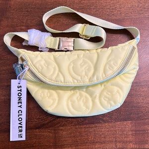 Stoney Clover Lane Puffy Be Happy Smiley Fanny Pack NEW WITH TAGS Adult size